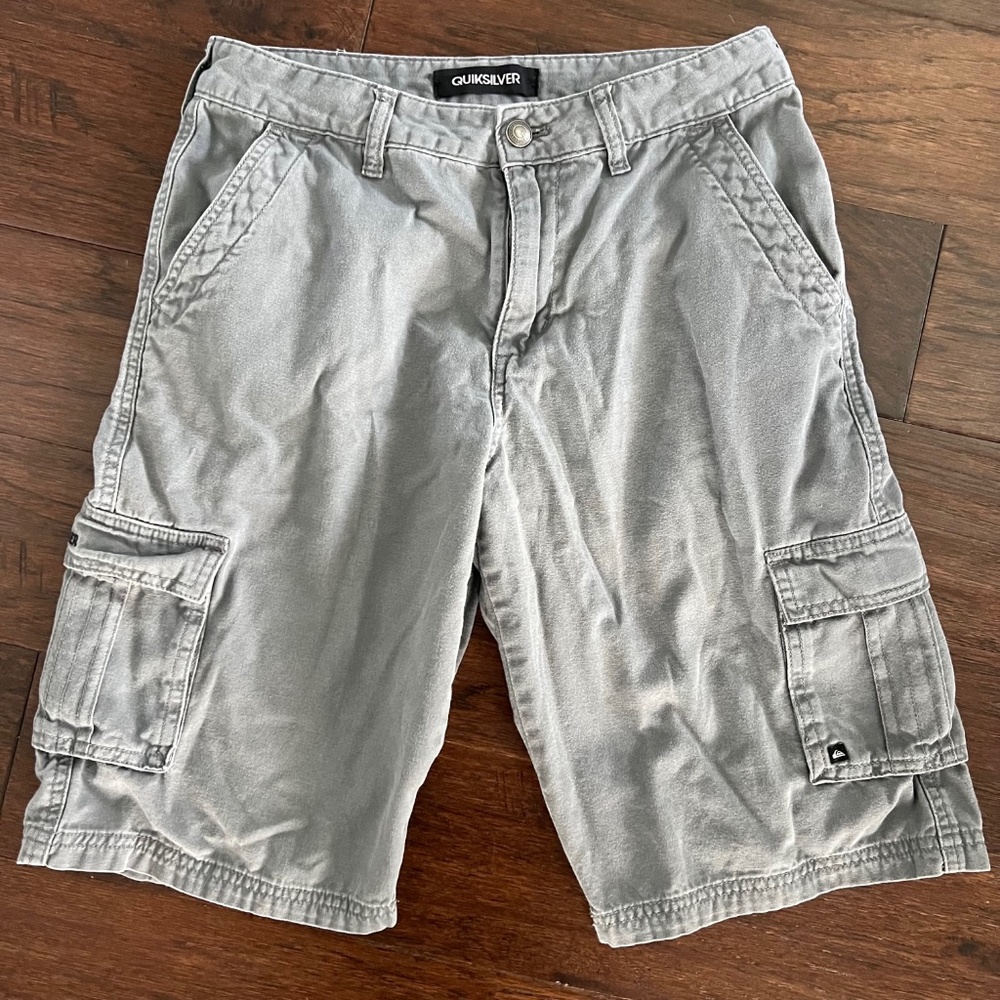 Quicksilver Gray Cargo Shorts Mens 29